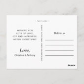 ホリデーウォーター葉カラーモダン写真 ポストカード (裏面)