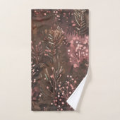 ホリデーウッドランドパイン&ベリーソフトピンク バスタオルセット (ハンドタオル)