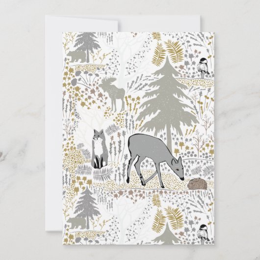 ホリデーウッドランド森林動物 シーズンカード (正面)