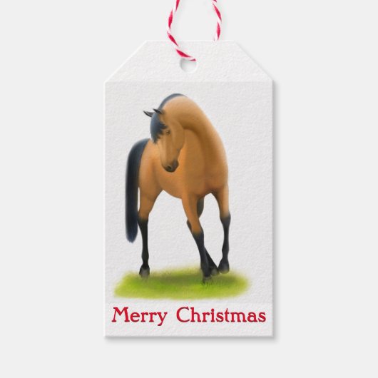 ホリデーウマズクリスマスギフトタグ ギフトタグ (正面)