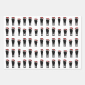 ホリデーウルフラッピング紙シート ラッピングペーパーシート (正面2)