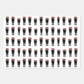 ホリデーウルフラッピング紙シート ラッピングペーパーシート (正面)