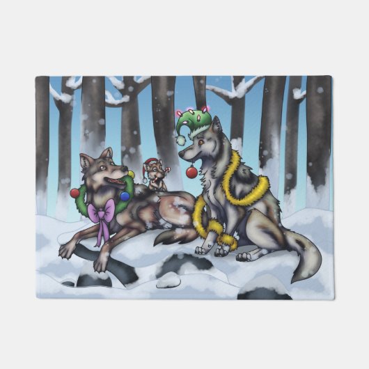 ホリデーウルフ ドアマット (正面)