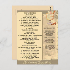 ホリデーエグノグレシピ |はがき ポストカード