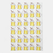 ホリデーエッグノグエッグノグウィンタークリスマスドリンク キッチンタオル (縦)