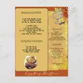 ホリデーエッグノグマフィンレシピ |はがき ポストカード (正面)