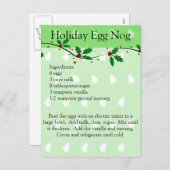 ホリデーエッグノグレシピポストカード シーズンポストカード (正面/裏面)