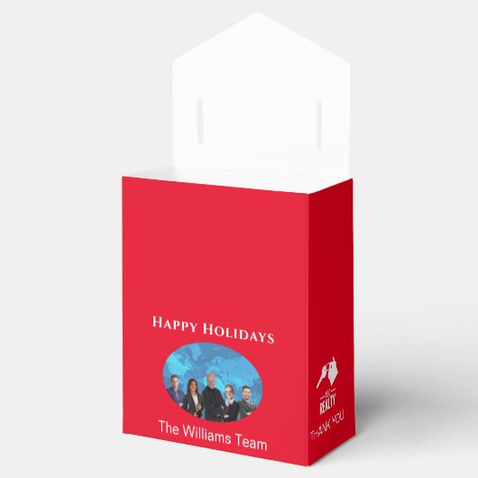 ホリデーエテ実在ート赤いテントの好意ボックス。フェイバーボックス フェイバーボックス (オープン)