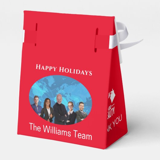 ホリデーエテ実在ート赤いテントの好意ボックス。フェイバーボックス フェイバーボックス (裏面サイド)