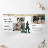 ホリデーエディション ファミリーフォト マガジン カバー 三つ折りクリスマスカード (内部)