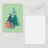 ホリデーエバーグリーンズデザイン ノートカード (正面/裏面)