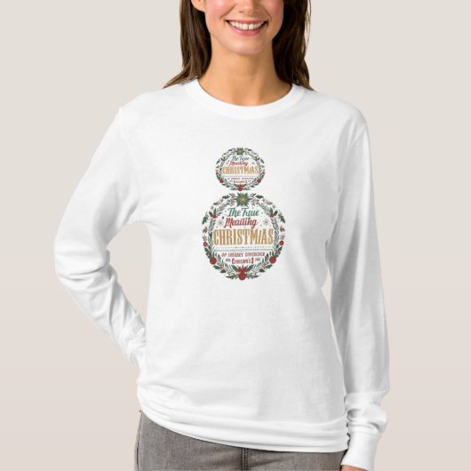 "ホリデーエレガンス:クリスマス応援ティーfor Women" Tシャツ (正面)