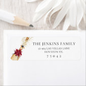 ホリデーエレガントカクテルパーティー差出人住所 ラベル (インサイチュ)