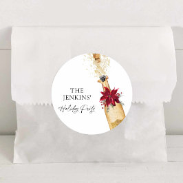 ホリデーエレガントカクテルパーティー ラウンドシール