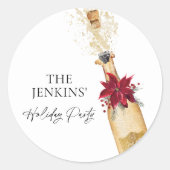 ホリデーエレガントカクテルパーティー ラウンドシール (正面)