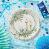 ホリデーエレガントキャンドルダイニング ペーパープレート (パーティー)
