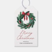 ホリデーエレガントクリスマスリース ギフトタグ (正面)
