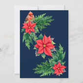 ホリデーエレガントグリーンリークリスマスパーティー 招待状 (裏面)