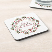 ホリデーエレガントサークルマンダラクリスマス名 コースター (左側)