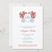 ホリデーエレガントズモノグラム&ミモサスブライダルシャワー 招待状 (正面)