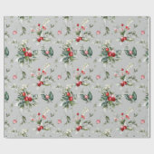 ホリデーエレガントベリークリスマス ラッピングペーパー (フラット)