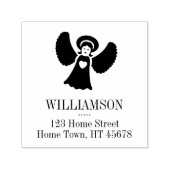 ホリデーエンジェルスクエア差出人住所 セルフインキングスタンプ (デザイン)