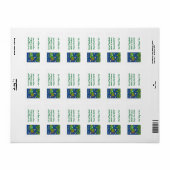 ホリデーエンジェル差出人住所ラベル ラベル (フルシート)