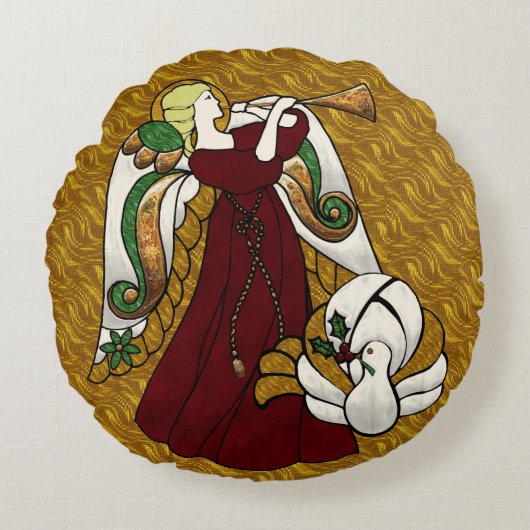 ホリデーエンジェル ラウンドクッション (正面)