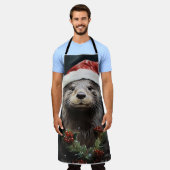 ホリデーオッター エプロン (着用した状態)