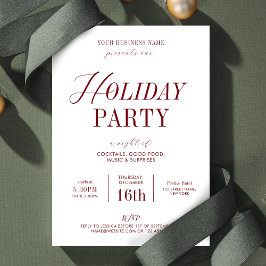 ホリデーオフィスエレガントパーティービジネスクリスマス 招待状
