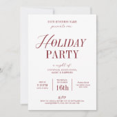 ホリデーオフィスエレガントパーティービジネスクリスマス 招待状 (正面)