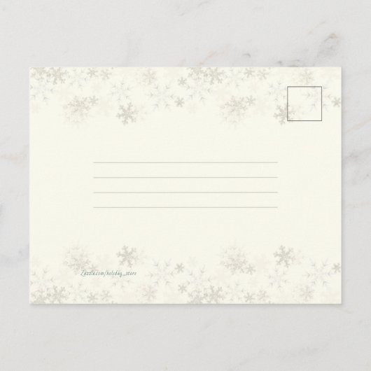 ホリデーオフィスパーティの招待状テンプレートはがき ポストカード (裏面)