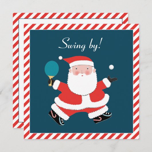 ホリデーオフィスパーティの招待状 招待状 (正面/裏面)