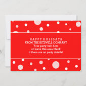 ホリデーオフィスパーティーのご案内（トナカイとドリンク付き） 招待状 (裏面)