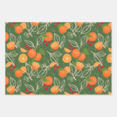 ホリデーオレンジとベリー ラッピングペーパーシート (正面2)