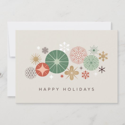 ホリデーオーナメントと星 シーズンカード (正面)