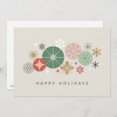 ホリデーオーナメントと星 シーズンカード (正面/裏面)