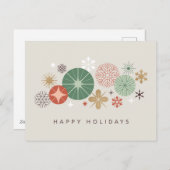 ホリデーオーナメントと星 シーズンポストカード (正面/裏面)