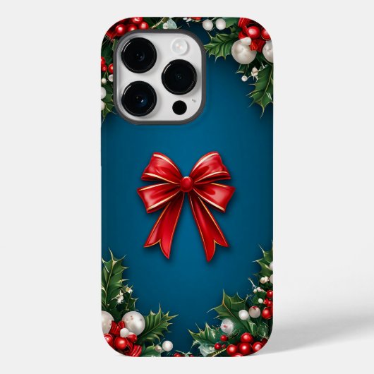 ✨ ホリデーオーナメントの輝き 🎀💙 クリスマス Case-Mate iPhoneケース (裏面)