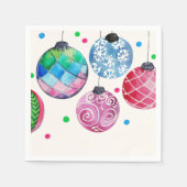 ホリデーオーナメントクリスマスパーティー スタンダードカクテルナプキン (正面)