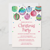 ホリデーオーナメントクリスマスパーティー 招待状 (正面)