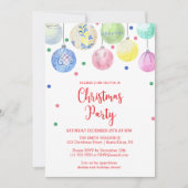 ホリデーオーナメントクリスマスパーティー 招待状 (正面)