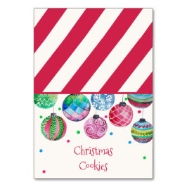 ホリデーオーナメントクリスマスビュッフェフードラベル テーブルナンバー