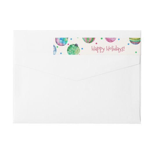 ホリデーオーナメントクリスマス ラップアラウンドラベル (裏面)