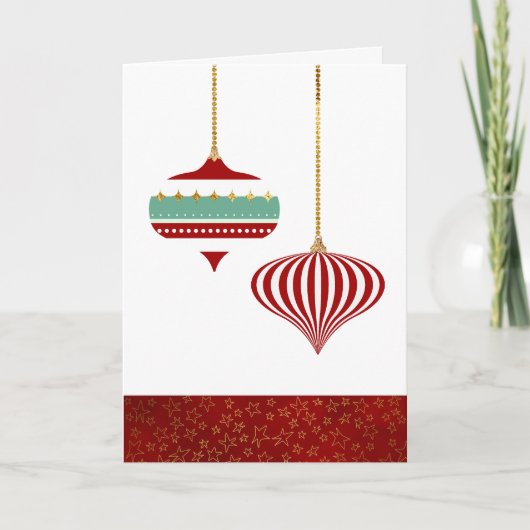 ホリデーオーナメントフォトクリスマスカード シーズンカード (正面)