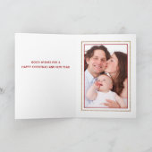 ホリデーオーナメントフォトクリスマスカード シーズンカード (内部)