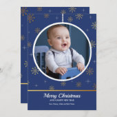 ホリデーオーナメント写真グリーティングカード シーズンカード (正面/裏面)