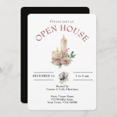 ホリデーオープンハウスクリスマスキャンドル 招待状 (正面/裏面)