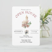 ホリデーオープンハウスクリスマスキャンドル 招待状 (スタンド正面)