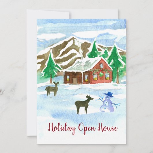 ホリデーオープンハウスクリスマスパーティの招待状 招待状 (正面)
